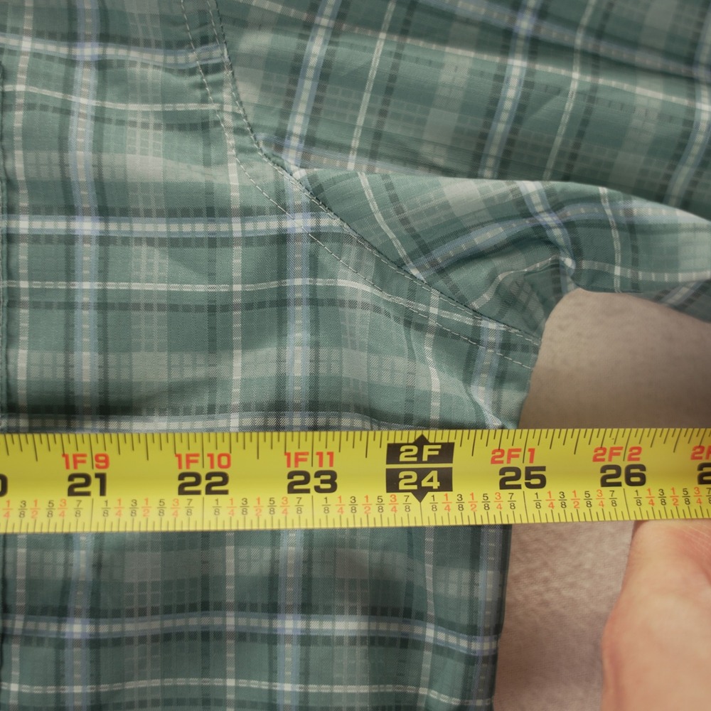 Columbia Silver Ridge Plaid Long Sleeve Shirt Blue Green XL UPF 40 AM3599 - Picture 6 of 14